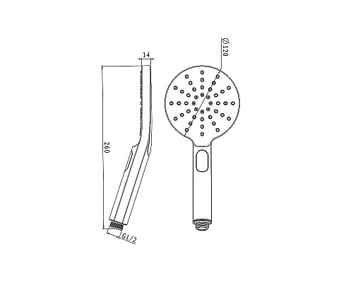 Купить Ручной душ Lemark LM8122GM Графит в магазине сантехники Santeh-Crystal.ru