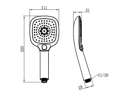 Купить Ручной душ Lemark LM1014C Хром в магазине сантехники Santeh-Crystal.ru
