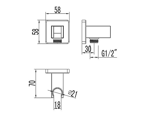 Купить Шланговое подключение Lemark LM4585C Хром в магазине сантехники Santeh-Crystal.ru
