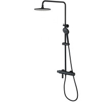 Душевая система Lemark Bronx LM3772BL с термостатом Черная