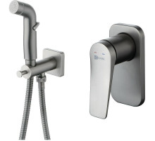 Гигиенический душ со смесителем Lemark Bronx LM3719GM Графит