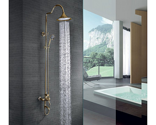 Приобрести Душевая система Lemark Greek LM5562GG Золото в магазине сантехники Santeh-Crystal.ru