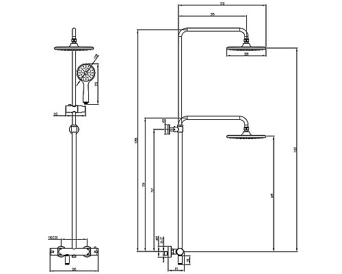 Приобрести Душевая система Lemark Tropic LM7010C с термостатом Хром в магазине сантехники Santeh-Crystal.ru