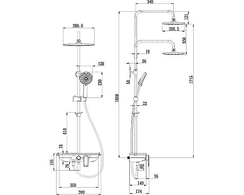 Заказать Душевая система Lemark Tropic LM7012C Хром в магазине сантехники Santeh-Crystal.ru