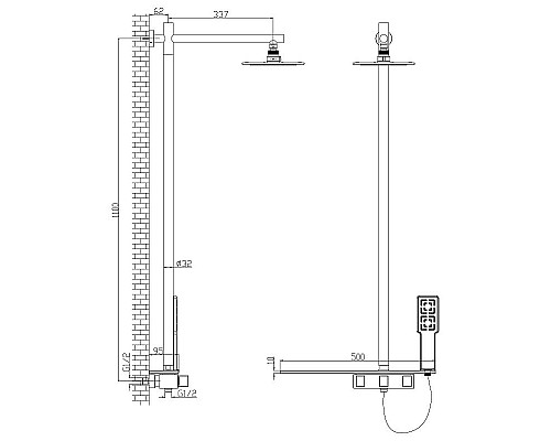 Купить Душевая система Lemark Tropic LM7001C Хром в магазине сантехники Santeh-Crystal.ru