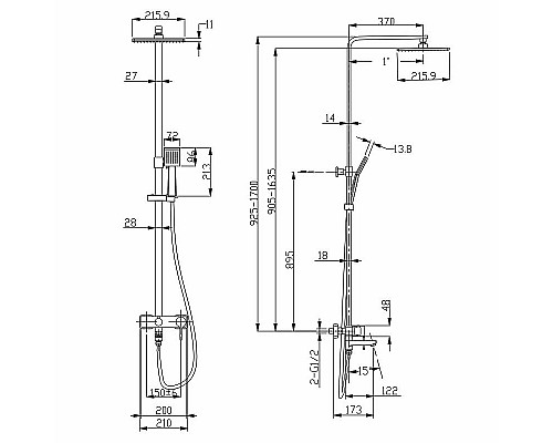 Заказать Душевая система Lemark Tropic LM7004C Хром в магазине сантехники Santeh-Crystal.ru