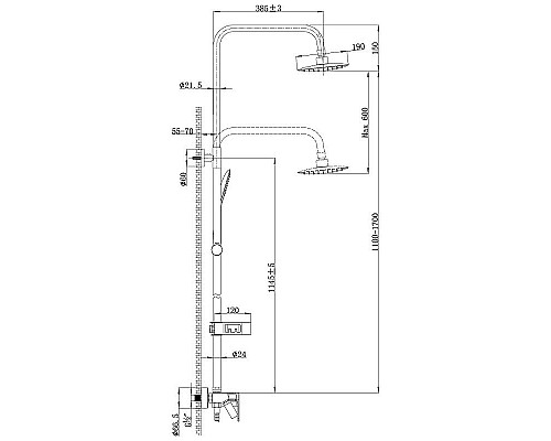 Заказать Душевая система Lemark Tropic LM7002C Хром в магазине сантехники Santeh-Crystal.ru