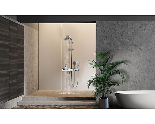 Купить Душевая система Lemark Tropic LM7007C Хром Белый в магазине сантехники Santeh-Crystal.ru