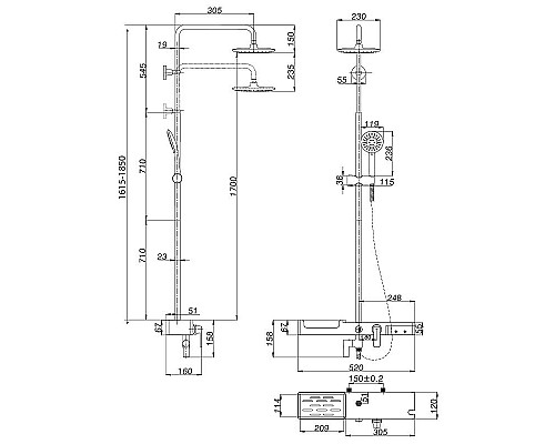 Купить Душевая система Lemark Tropic LM7007C Хром Белый в магазине сантехники Santeh-Crystal.ru