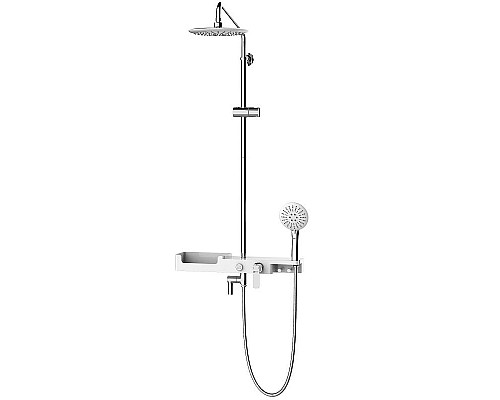 Купить Душевая система Lemark Tropic LM7007C Хром Белый в магазине сантехники Santeh-Crystal.ru