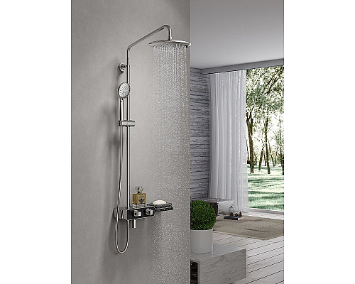 Купить Душевая система Lemark Tropic LM7009C Хром Черный в магазине сантехники Santeh-Crystal.ru