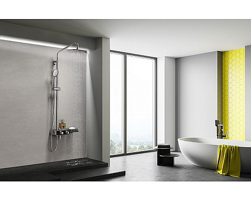 Купить Душевая система Lemark Tropic LM7009C Хром Черный в магазине сантехники Santeh-Crystal.ru