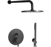 Душевая система Paffoni Light KITLIG015NO Черная матовая