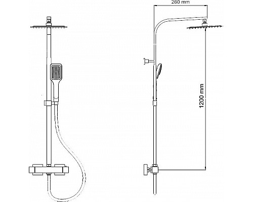 Купить Душевая система RGW Shower Panels SP-22 21140122-01 Хром в магазине сантехники Santeh-Crystal.ru
