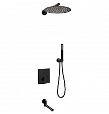 Душевая система RGW Shower Panels SP-370B 511408370-04 с термостатом Черная матовая