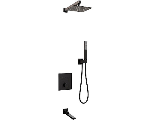 Заказать Душевая система RGW Shower Panels SP-371B 511408371-04 с термостатом Черная матовая в магазине сантехники Santeh-Crystal.ru