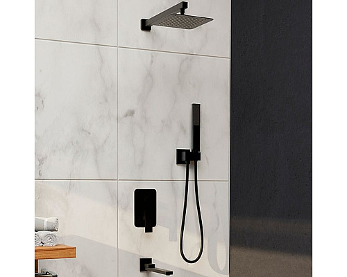 Приобрести Душевая система RGW Shower Panels SP-56B 51140856-04 Черная матовая в магазине сантехники Santeh-Crystal.ru