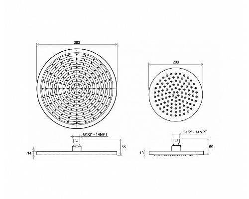 Купить Верхний душ Ravak 980.00 X07P111 Хром в магазине сантехники Santeh-Crystal.ru