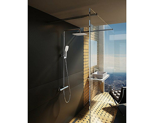 Купить Душевая система Ravak 093.00/150 X070099 с термостатом Хром Белый в магазине сантехники Santeh-Crystal.ru