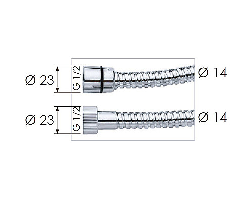 Купить Душевой шланг Remer 332CN200 Хром Белый глянец в магазине сантехники Santeh-Crystal.ru