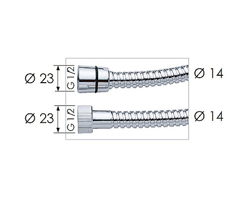 Заказать Душевой шланг Remer 333CN200 Хром в магазине сантехники Santeh-Crystal.ru