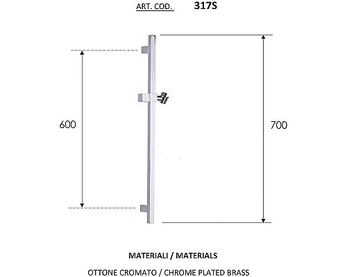 Купить Душевая штанга Remer 317S Хром в магазине сантехники Santeh-Crystal.ru