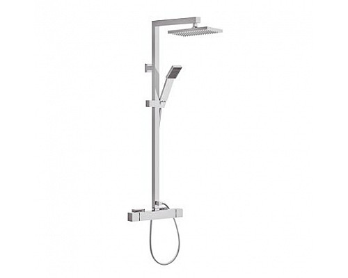 Купить Душевой гарнитур Remer Qubica Thermo QT37 с термостатом Хром в магазине сантехники Santeh-Crystal.ru