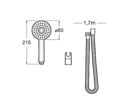 Заказать Душевой гарнитур Roca Natura 5B9302C00 Хром в магазине сантехники Santeh-Crystal.ru