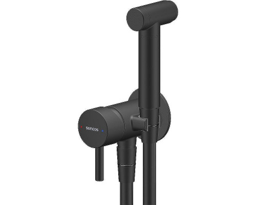 Гигиенический душ со смесителем Sancos Atom SC2001MB Черный матовый