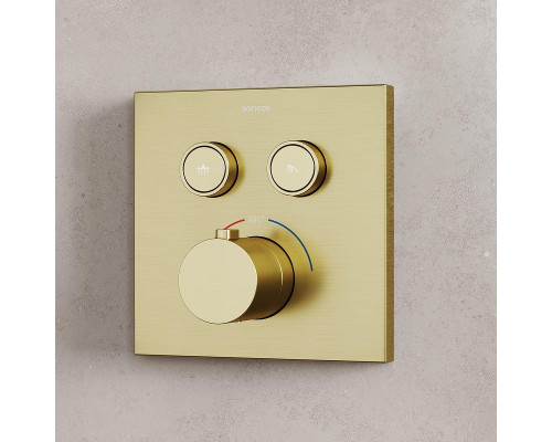 Душевая система Sancos Linn SC9022BG с термостатом Золото брашированное