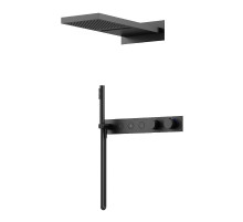 Душевая система Sancos Linn SC9023MB с термостатом Черная матовая