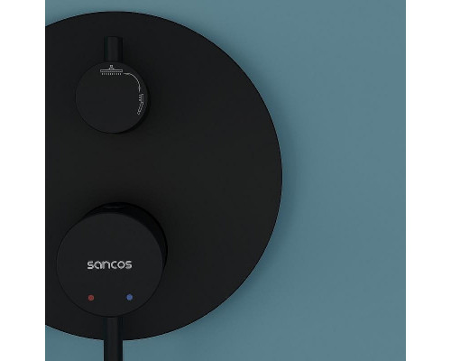 Душевая система Sancos Select SC3003MB Черная матовая