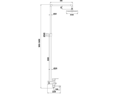 Заказать Душевая система Timo Beverly SX-1060/00 (3010) Хром в магазине сантехники Santeh-Crystal.ru
