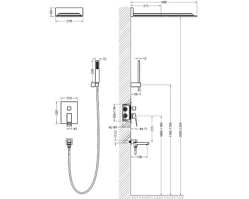 Купить Душевая система Timo Briana SX-7119/00SM Хром в магазине сантехники Santeh-Crystal.ru