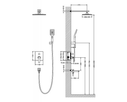 Santeh-Crystal.ru: Душевая система Timo Torne SX-4399/03SM Черный Купить Душевая система Timo Torne SX-4399/03SM Черный в магазине сантехники Santeh-Crystal.ru