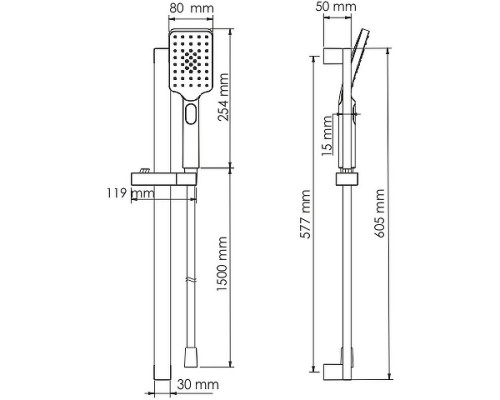 Купить Душевой гарнитур WasserKRAFT A145 Хром в магазине сантехники Santeh-Crystal.ru