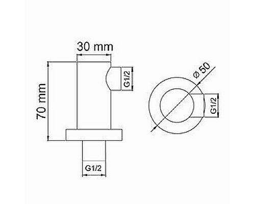 Купить Шланговое подключение WasserKRAFT A102 Хром матовый в магазине сантехники Santeh-Crystal.ru