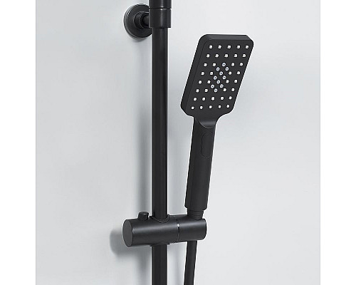 Заказать Душевая система WasserKRAFT A29901 с термостатом Черная матовая в магазине сантехники Santeh-Crystal.ru