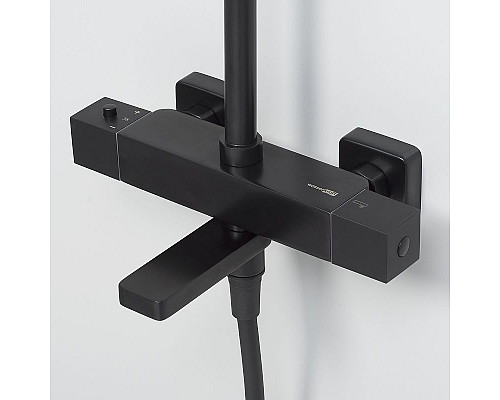 Заказать Душевая система WasserKRAFT A29901 с термостатом Черная матовая в магазине сантехники Santeh-Crystal.ru