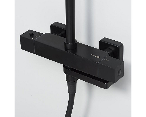 Заказать Душевая система WasserKRAFT A29901 с термостатом Черная матовая в магазине сантехники Santeh-Crystal.ru