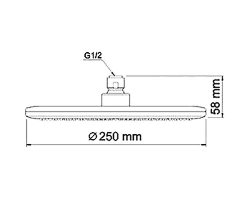 Купить Верхний душ WasserKRAFT A030 Хром в магазине сантехники Santeh-Crystal.ru