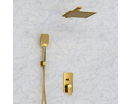 Заказать Душевая система WasserKRAFT А55201 Золото матовое в магазине сантехники Santeh-Crystal.ru