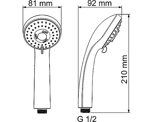 Заказать Ручной душ WasserKRAFT A051 Темная бронза в магазине сантехники Santeh-Crystal.ru