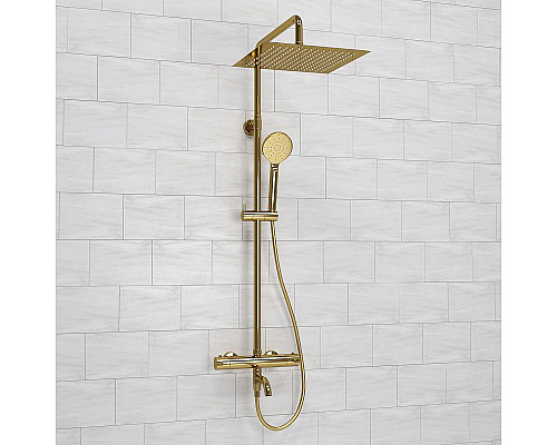 Купить Душевая система WasserKRAFT A188.261.207.PG Thermo с термостатом Золото в магазине сантехники Santeh-Crystal.ru