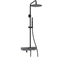 Душевая система WasserKRAFT A114.258.217.CB Thermo с термостатом Черная матовая