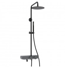 Душевая система WasserKRAFT A114.258.217.CB Thermo с термостатом Черная матовая
