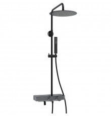 Душевая система WasserKRAFT A114.160.218.CB Thermo с термостатом Черная матовая