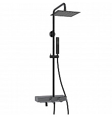 Душевая система WasserKRAFT A114.255.218.CB Thermo с термостатом Черная матовая
