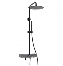 Душевая система WasserKRAFT A114.160.217.CB Thermo с термостатом Черная матовая