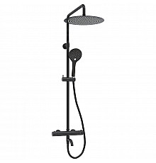 Душевая система WasserKRAFT A288.160.078.BM Thermo с термостатом Черная матовая